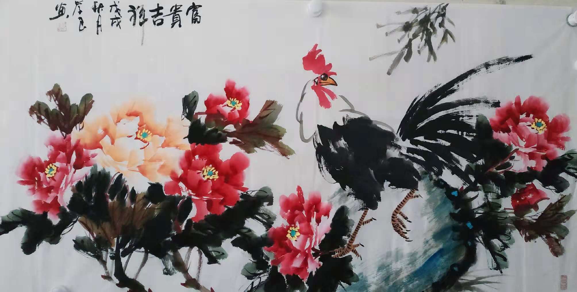 画家邵学良擅长牡丹