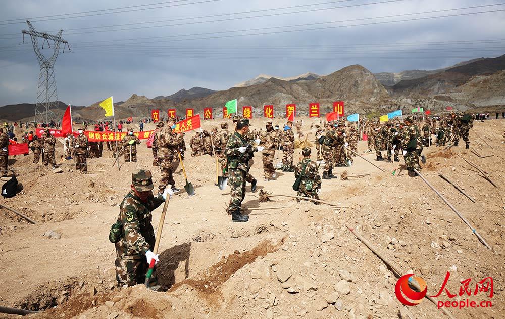 武警官兵立下愚公志，绿化贺兰山【6】